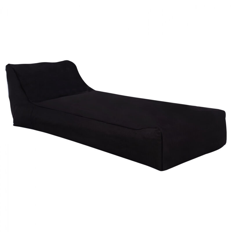 Пуф, HM5807.04, Черен, Текстил, 190х80х60см.