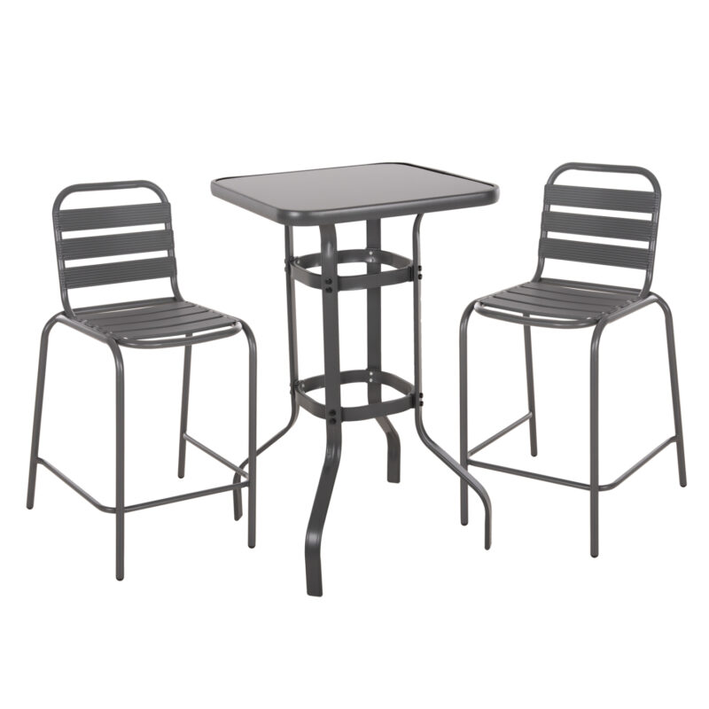 Градински комплект, HM21054.01, Сив, Пластмаса