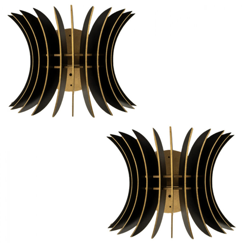 Комплект аплици, HM7380.03, Черен, Мдф, 28х20х20см.