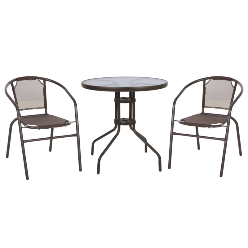 Градински комплект, HM10712, Кафяв, Метал