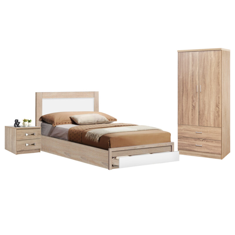 Комплект, STUDENT SET, Сонома-бял, ПДЧ