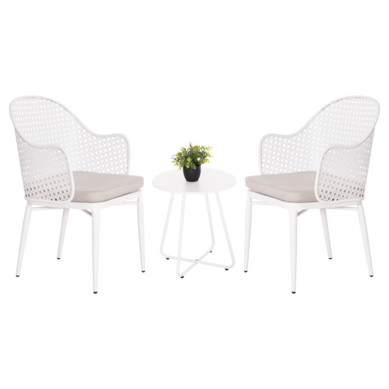 Градински комплект, HM21107.02, Бял, Пластмаса