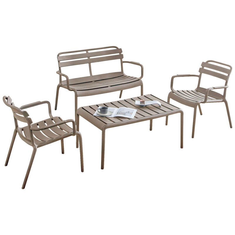 Градински комплект, HM21096.04, Капучино, Пластмаса