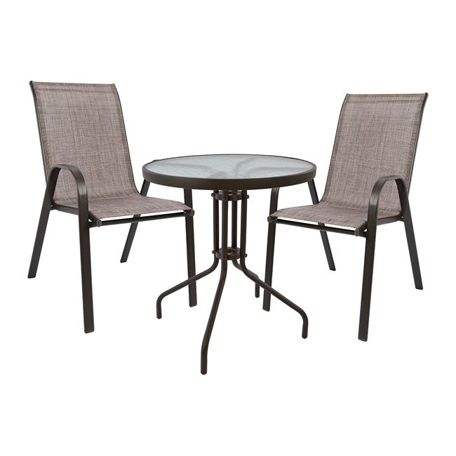 Градински комплект, Set Dining Table, Кафяв, Текстил, 120х80х75см.