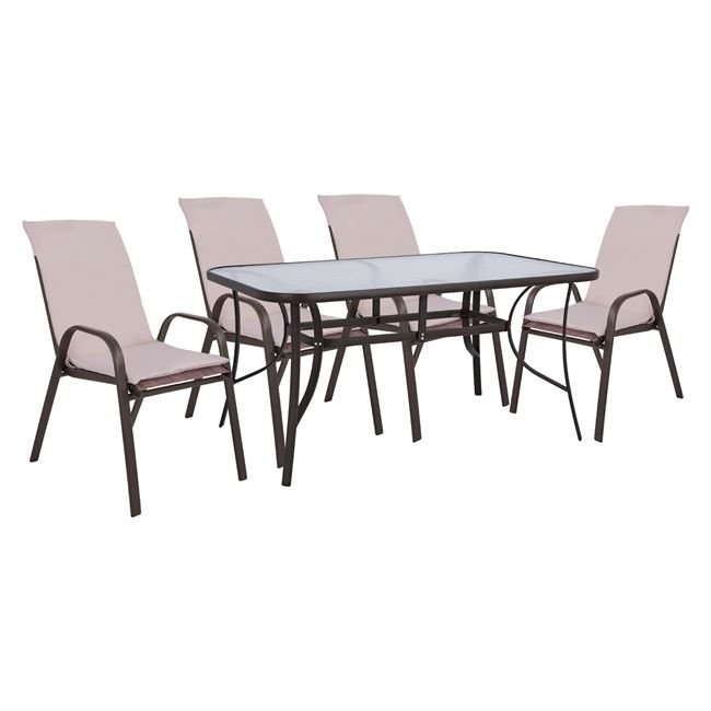 Градински комплект, HM10570.02, Кафяв, Текстил, 150х90см.