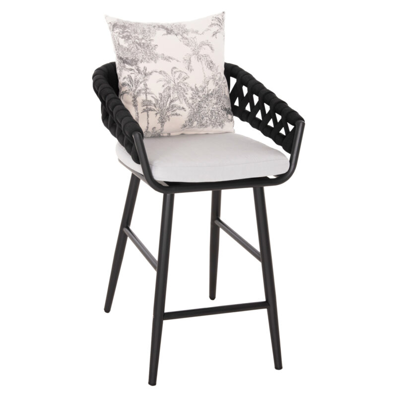 Бар стол, HM6142.01, Антрацит, Алуминий, 56х60х108см.