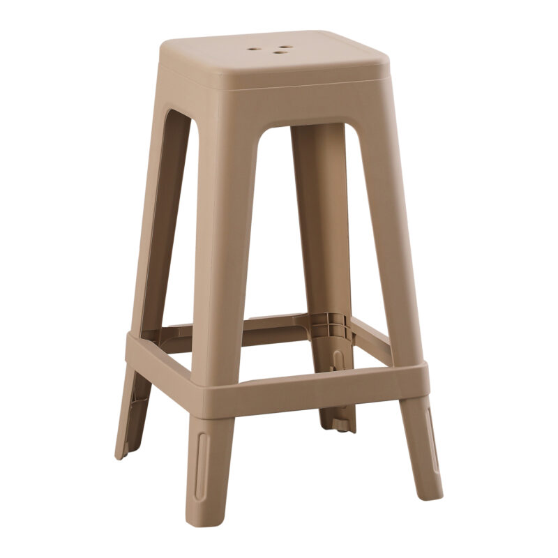 Табуретка, HM6128.05, Капучино, Изкуствена кожа, 35х35х65см.