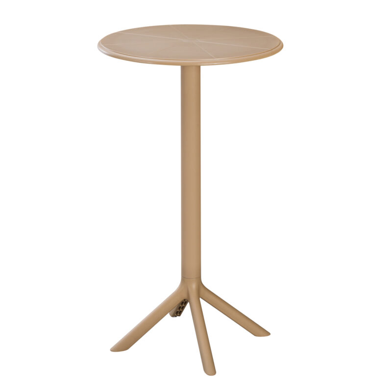 Маса, BAR TABLE ROUND TERRIN, Капучино, Изкуствена кожа, 61х107см.