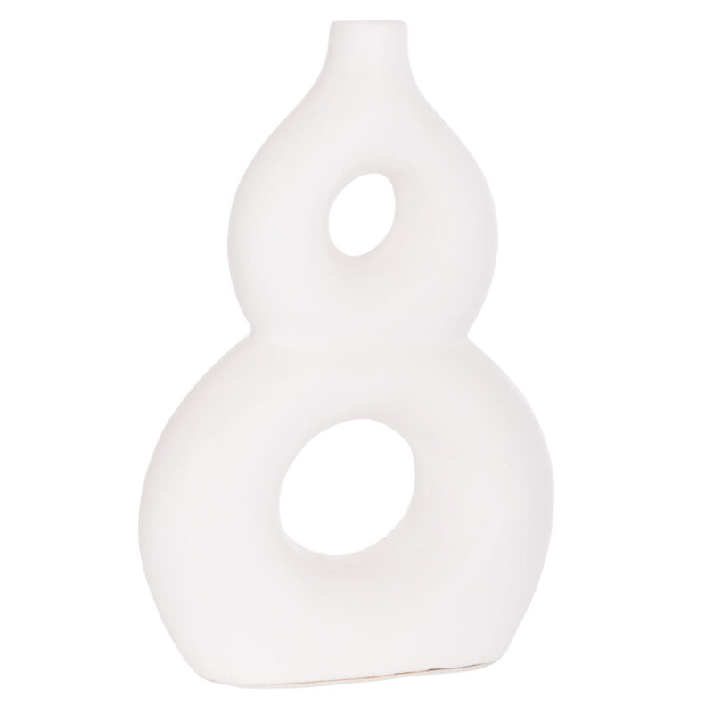 Ваза, FIORIN, Бял, Керамика, 21х7см.