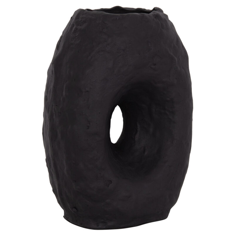 Ваза, NAMENTIS, Черен, Керамика, 26.5х16х36см.