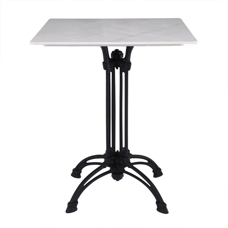 Маса, Sintered Stone, Черен, Чугун, 60х60х73.5см.