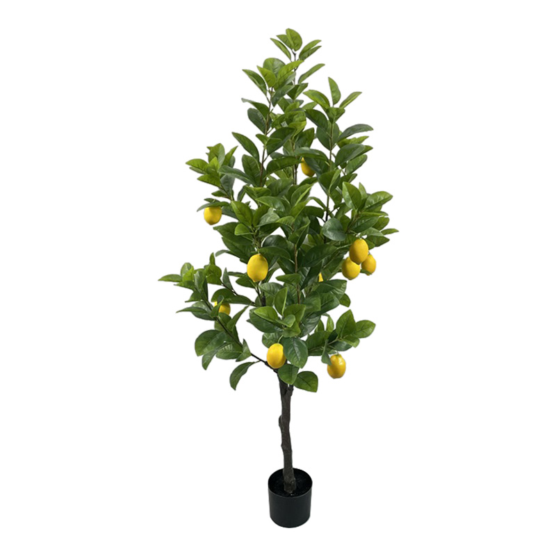 Изкуствено растение, Lemon tree, Зелен, Пластмаса, Ф150см.