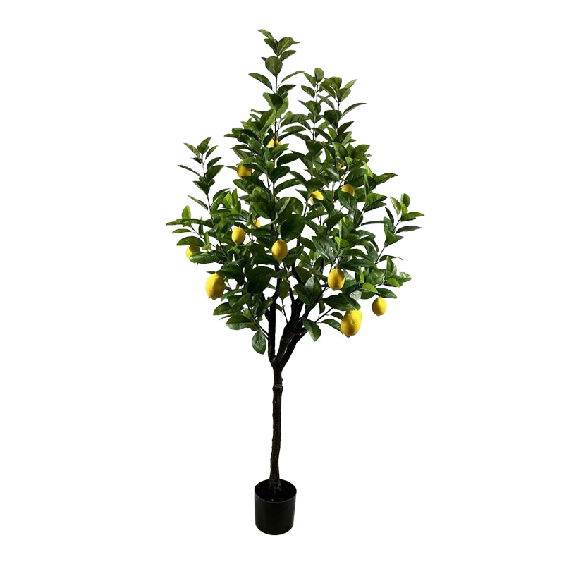 Изкуствено растение, Lemon tree, Зелен, Пластмаса, Ф180.