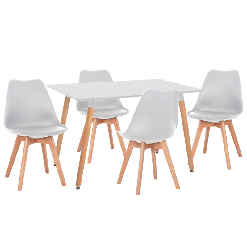 Трапезен комплект, Vegas, Бял, Мдф