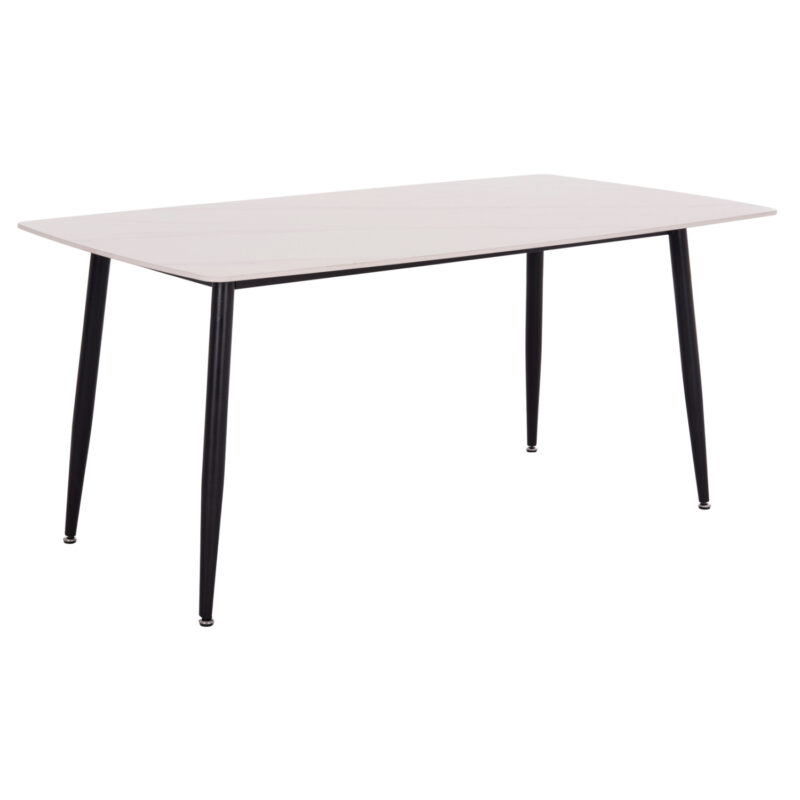 Трапезна маса, RAVEN, Бял, Керамика, 160х80х74см.