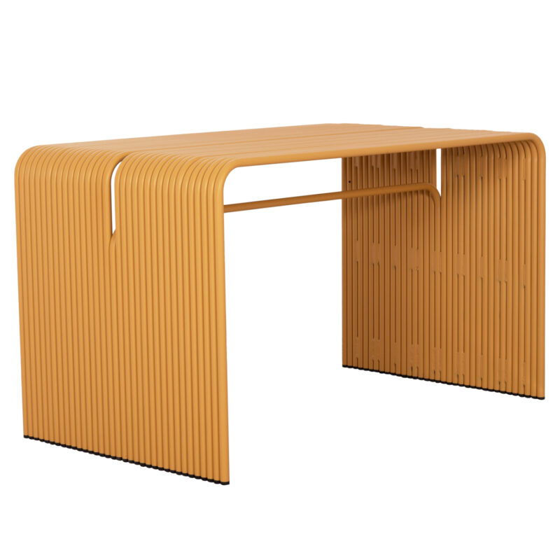 Градинска маса, Intrepid, Жълт, Алуминий, 120х70х70см.