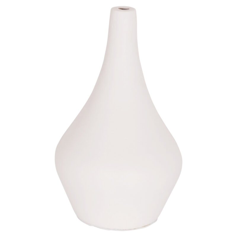 Ваза, Deni, Бял, Керамика, 15х27см.