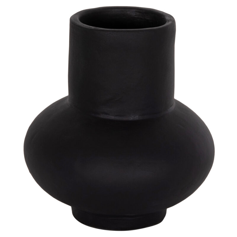 Ваза, LEMA, Черен, Керамика, 22х22х22см.