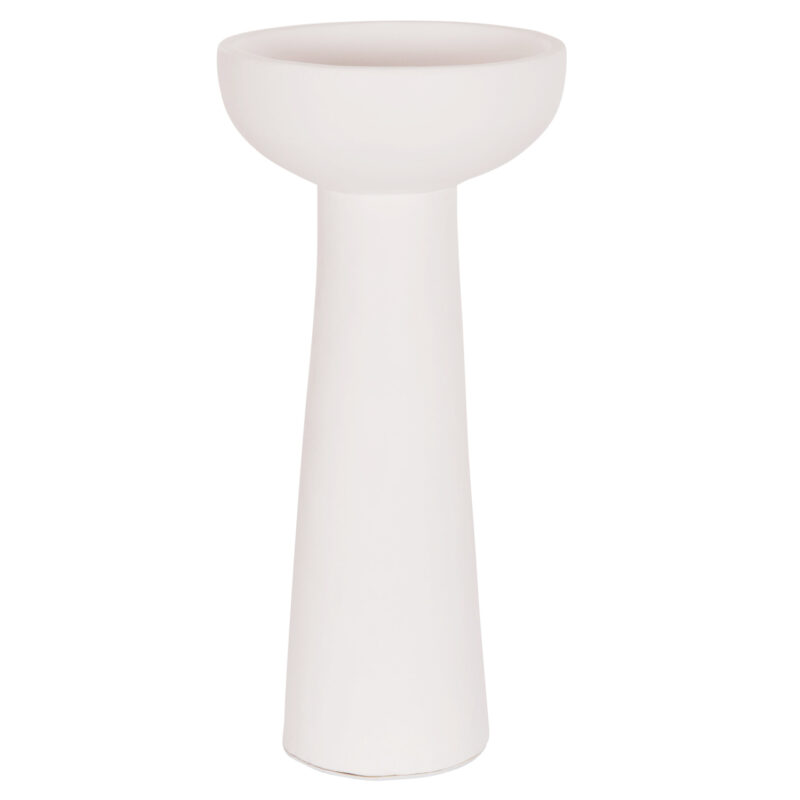 Ваза, HM4664.02L, Бял, Керамика, 18х38см.