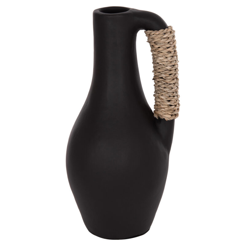 Ваза, HM4687.01L, Черен, Керамика, 18х39см.