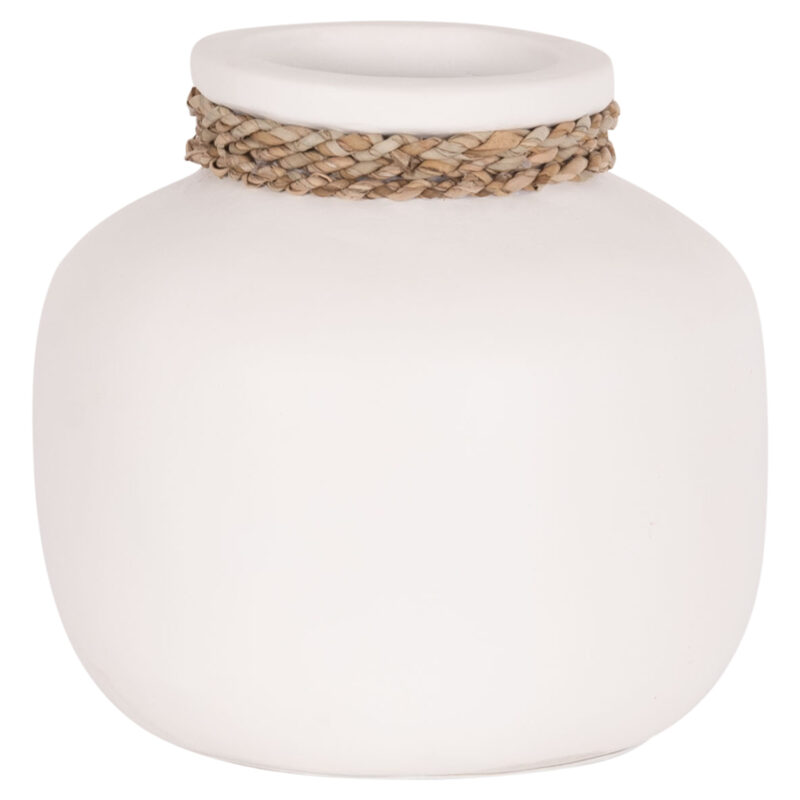 Ваза, HM4687.02S, Бял, Керамика, 22х20х20см.