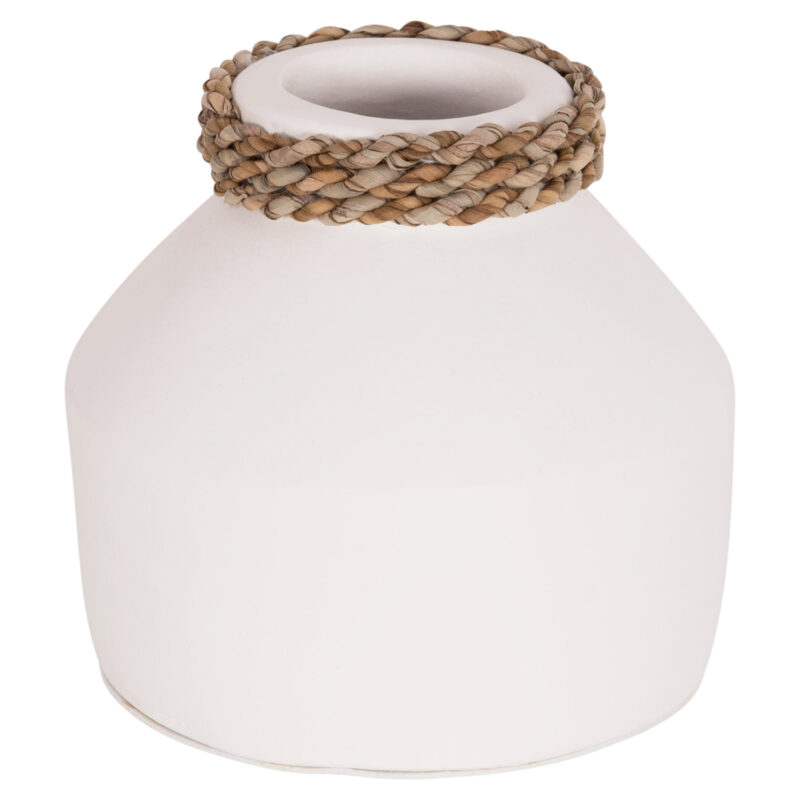 Ваза, HM4687.02хS, Бял, Керамика, 16х15см.