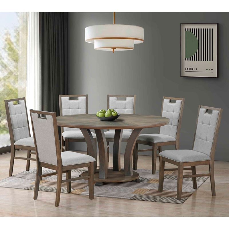 Трапезен комплект, GORDON, Орех, Дърво, 150х54х66см.