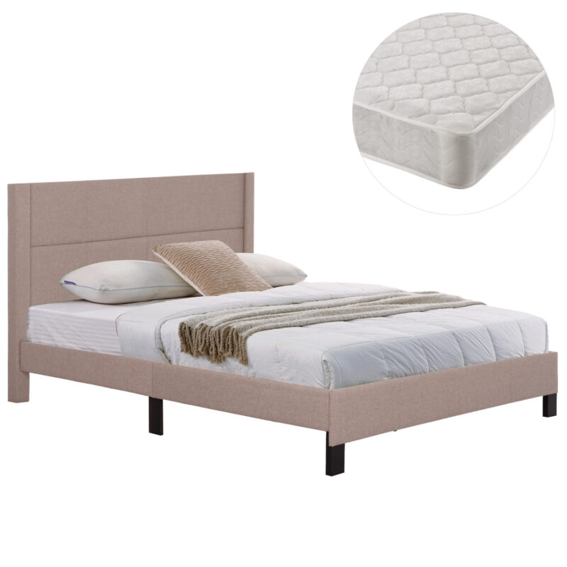 Легло, TRILLOP, Бежов, Текстил, 160х200см.