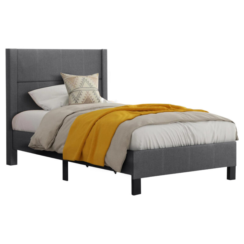 Легло, TRILLOP, Сив, Текстил, 120х200см.