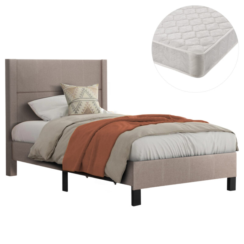 Легло, TRILLOP, Бежов, Текстил, 120х200см.