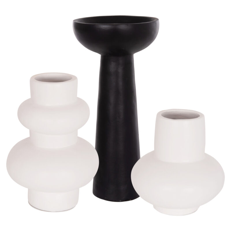 Ваза, HM21142.02, Бял, Керамика