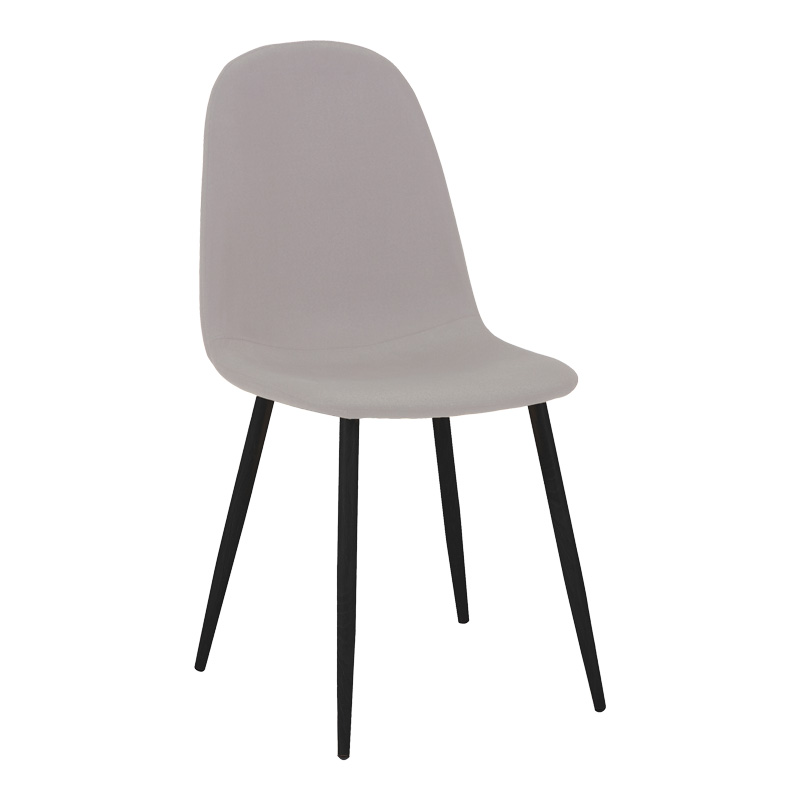 Трапезен стол, Bella, Сив, Текстил, 43.5х52х89см.