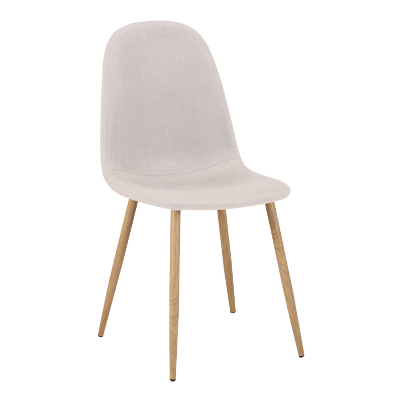 Трапезен стол, Bella, Сив, Текстил, 43.5х52х89см.