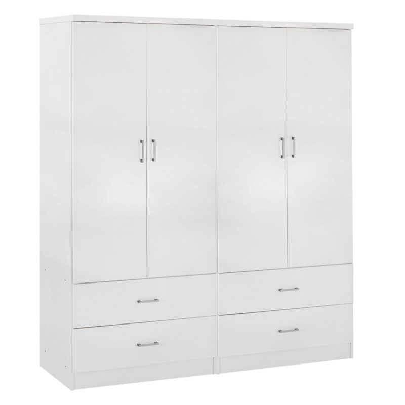 Гардероб, REINA, Бял, ПДЧ, 160х42.5х180.5см.