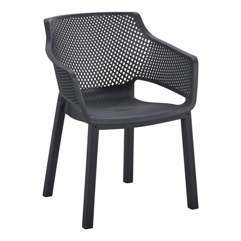 Фотьойл, Peggy, Черен, Пластмаса, 60х55х79см.