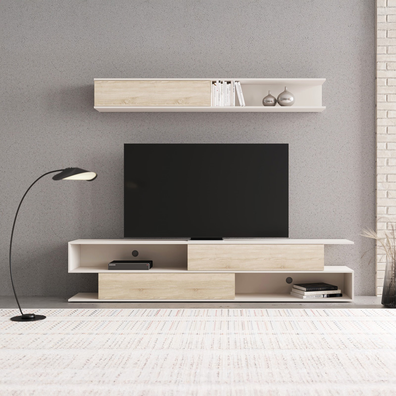 ТВ комплект, Brick, Дъб, Пдч, 240х40х50.4см.