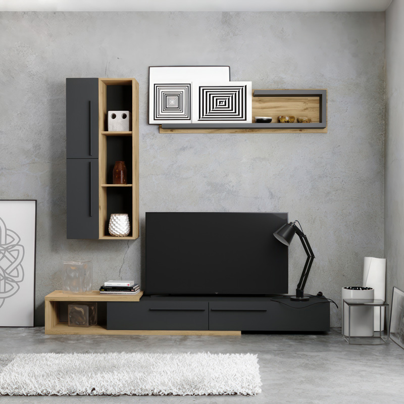 Комплект, Calvados, Антрацит, Пдч, 210х37.5х27.9см.