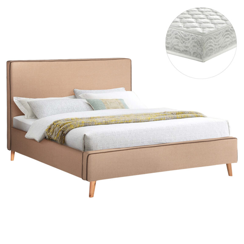 Легло, HM21280.02, Бежов, Текстил, 160х200см.