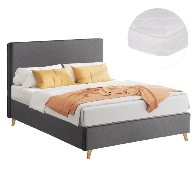 Легло, Maylin, Сив, Текстил, 120х200см.