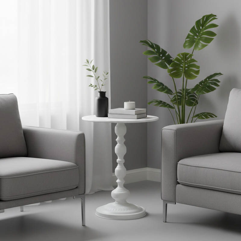 Маса, Anesor, Кремав, Метал, 40х40х52см.