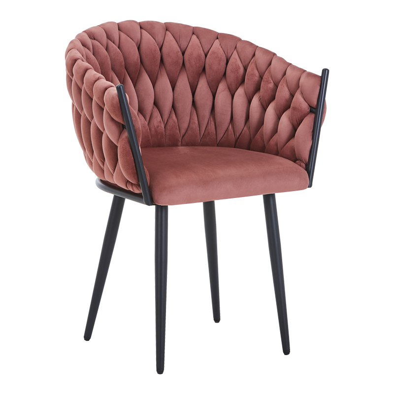 Фотьойл, Vivian, Розов, Кадифе, 61х55х80см.