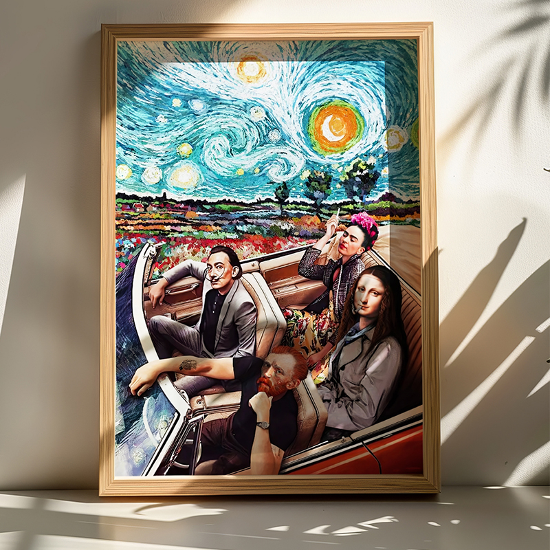 Картина, Heavento, Многоцветен, Дърво, 70х2х50см.