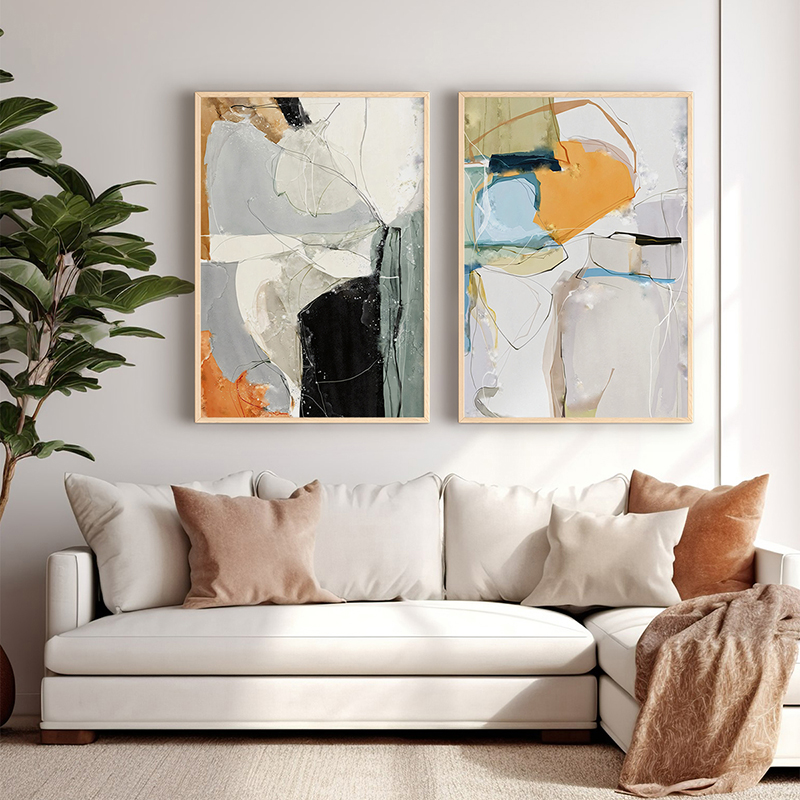 Картина, Nicosse, Многоцветен, Дърво, 33х1.5х48см.