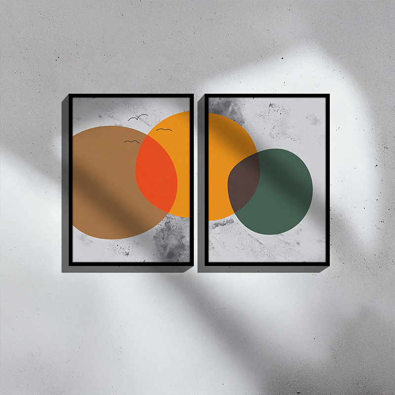 Картина, Derdia I, Многоцветен, Дърво, 33х1.5х48см.