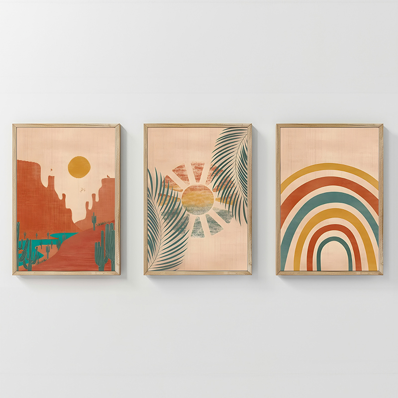 Картина, Delea, Многоцветен, Дърво, 33х1.5х48см.