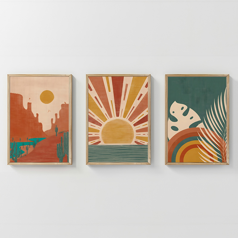 Картина, Bemvy, Многоцветен, Дърво, 33х1.5х48см.