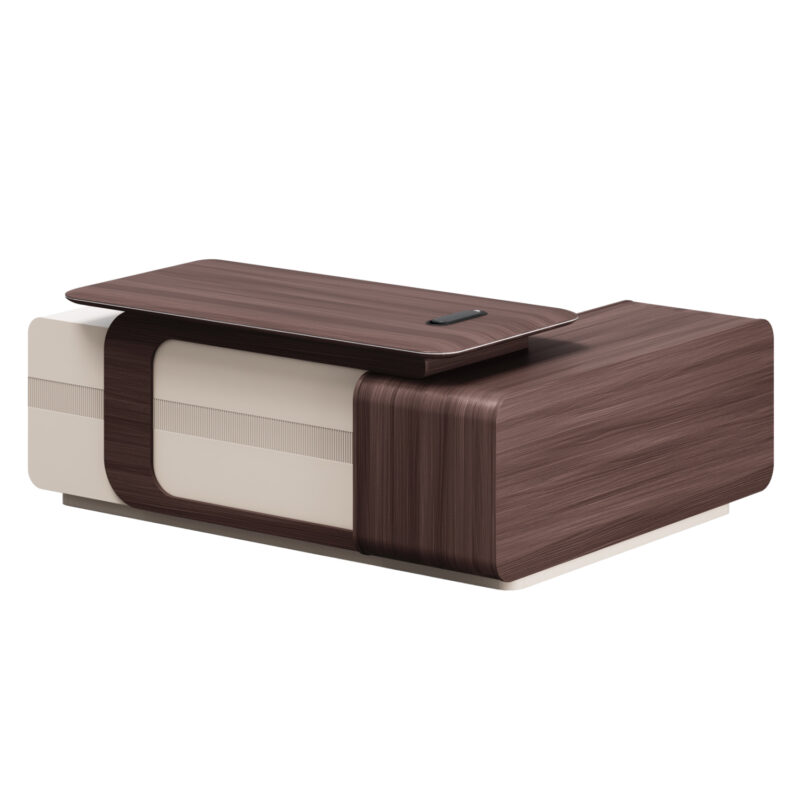 Офис бюро, PRESIDENT, Ляво, Орех, ПДЧ, 200х160х76см.