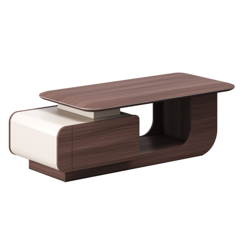 Офис маса, PRESIDENT, Орех, ПДЧ, 140х60х45см.